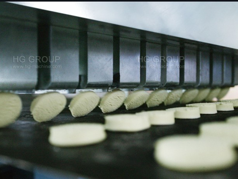 充填されたクッキー生産ライン