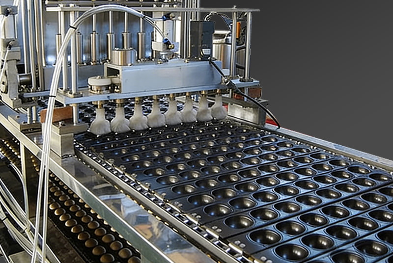 蒸しケーキ生産ライン