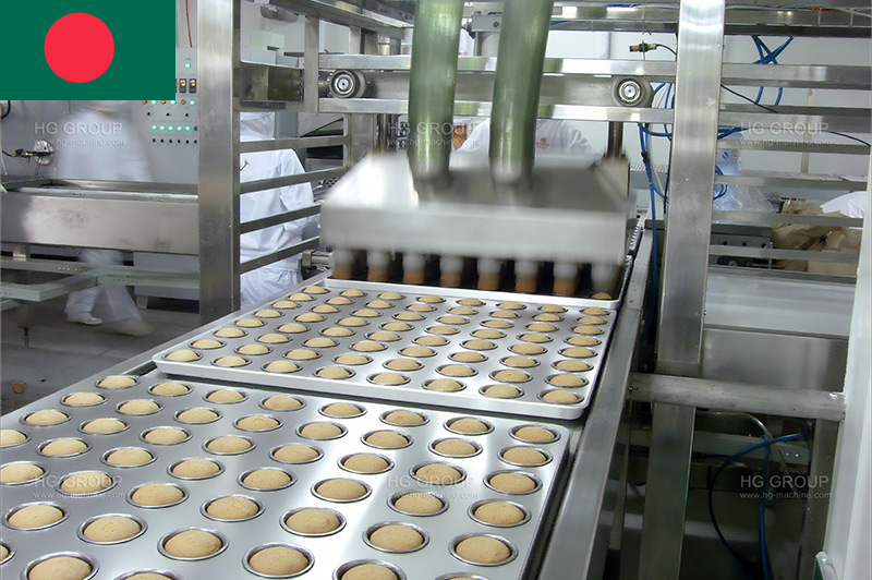 バングラデシュカップケーキ生産工場 800kg/時