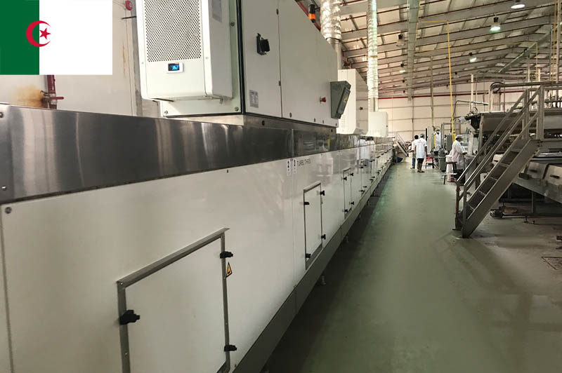  アルジェリア 6ラインビスケット工場設置 1000kg/h
